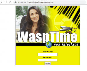 WaspTime Login Screen