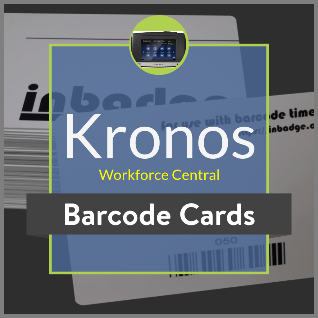 1.50 Kronos Barcode Cards Intouch 9100 and Kronos 4500