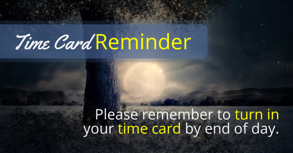 31 Time Card Reminders For Halloween inbadge, llc Card Services