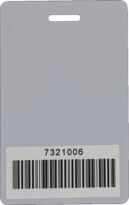 Barcode Sticker on Vertical Aligned Card